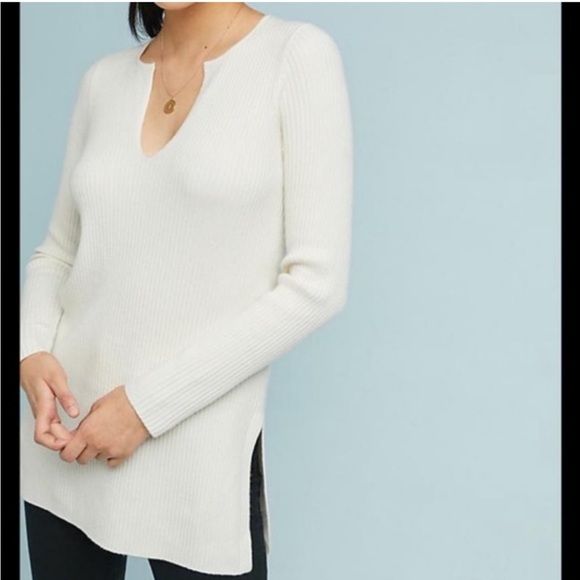 Anthropologie Amrita Tunic Sweater - White - Picture 2 of 7